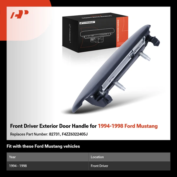 Front Driver Exterior Door Handle for 1994-1998 Ford Mustang