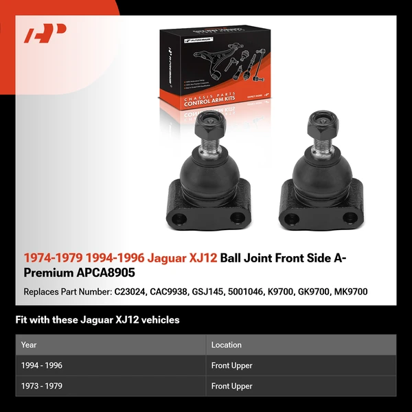 1974-1979 1994-1996 Jaguar XJ12 Ball Joint Front Side A-Premium APCA8905