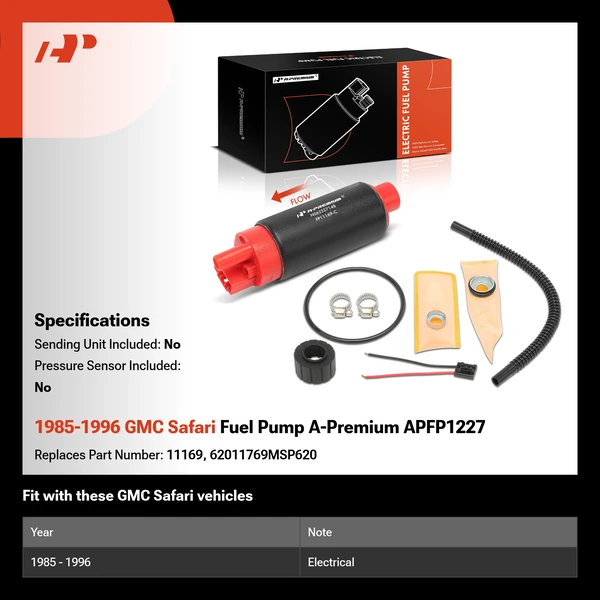 1985-1996 GMC Safari Fuel Pump A-Premium APFP1227