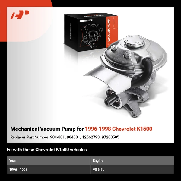 Mechanical Vacuum Pump for 1996-1998 Chevrolet K1500