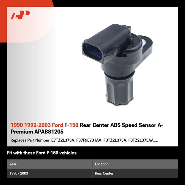 1990 1992-2003 Ford F-150 Rear Center ABS Speed Sensor A-Premium APABS1205