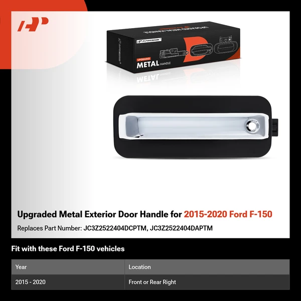 Upgraded Metal Exterior Door Handle for 2015-2020 Ford F-150