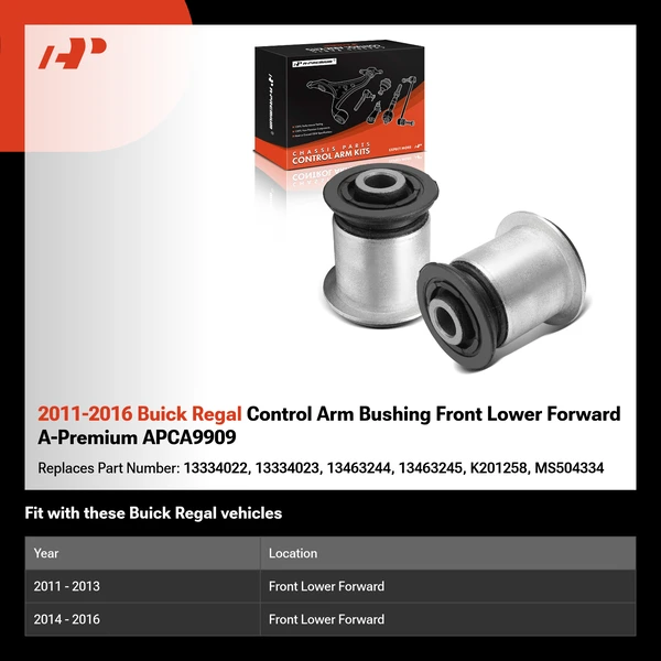 2011-2016 Buick Regal Control Arm Bushing Front Lower Forward A-Premium APCA9909