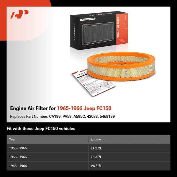 Engine Air Filter for 1965-1966 Jeep FC150