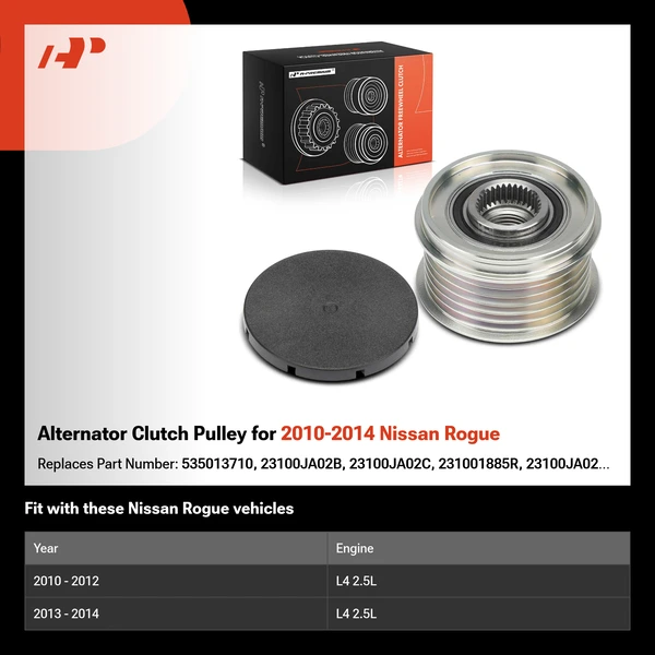 Alternator Clutch Pulley for 2010-2014 Nissan Rogue
