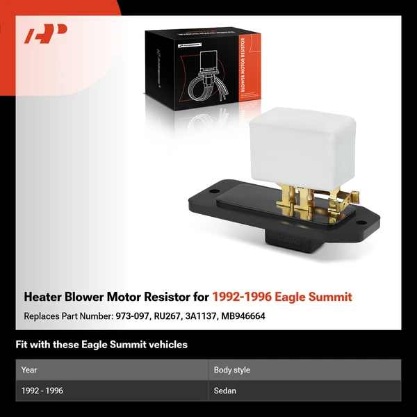 Heater Blower Motor Resistor for 1992-1996 Eagle Summit