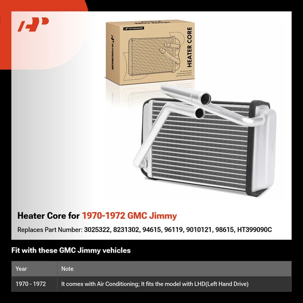 Heater Core for 1970-1972 GMC Jimmy