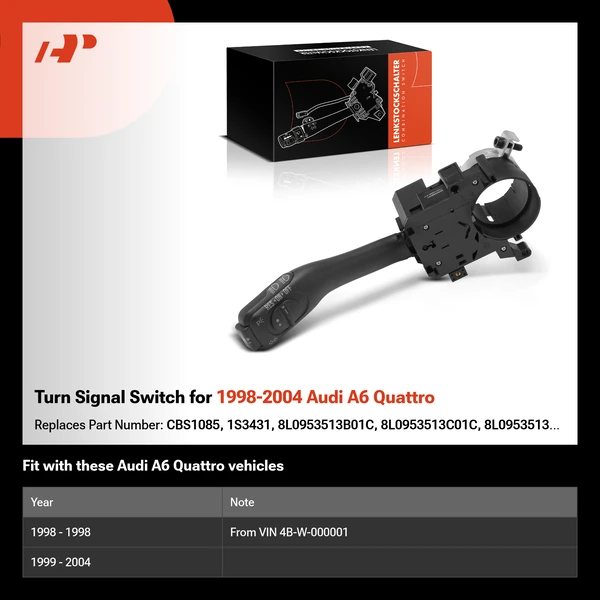Turn Signal Switch for 1998-2004 Audi A6 Quattro