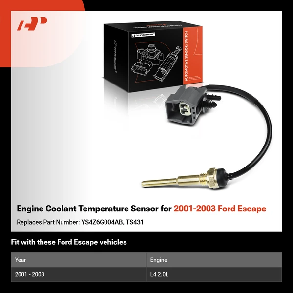 Engine Coolant Temperature Sensor for 2001-2003 Ford Escape