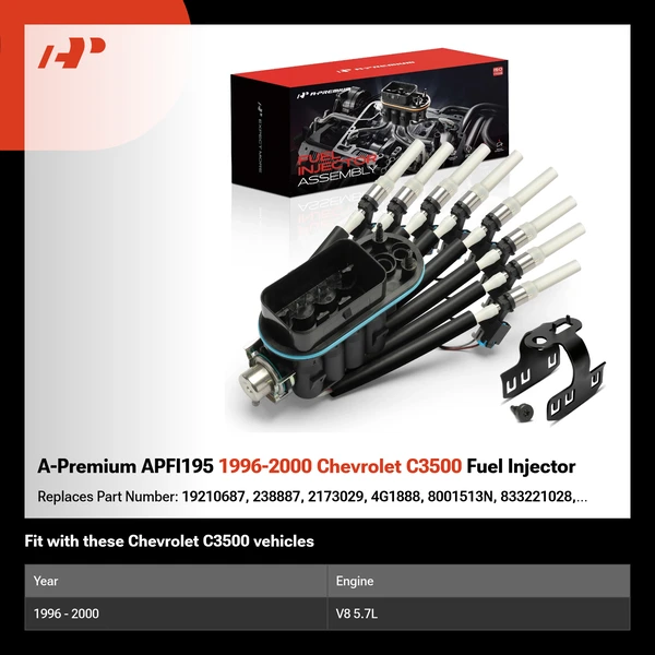 A-Premium APFI195 1996-2000 Chevrolet C3500 Fuel Injector