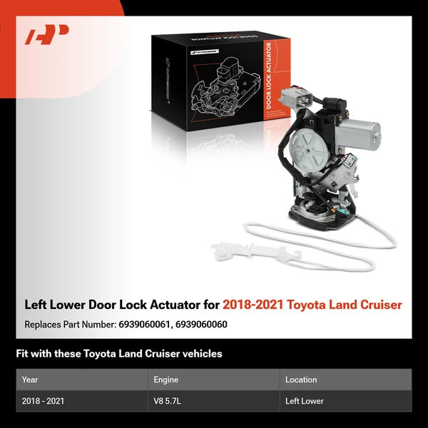 Left Lower Door Lock Actuator for 2018-2021 Toyota Land Cruiser