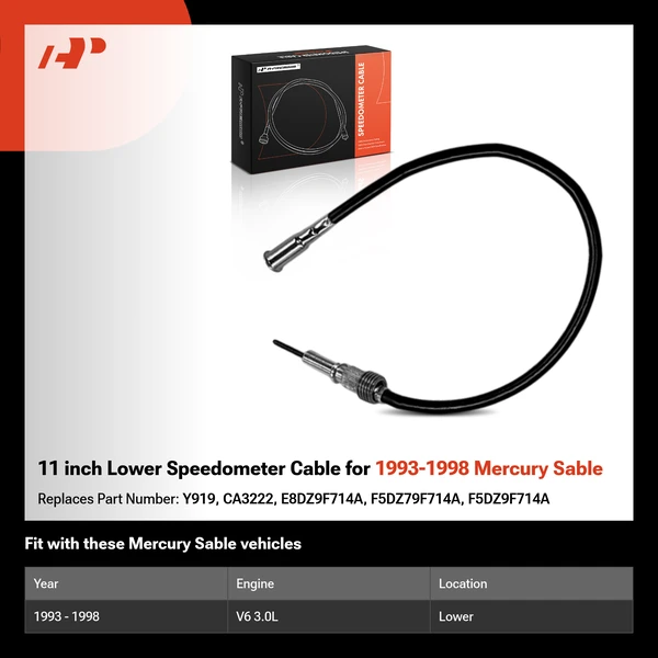 11 inch Lower Speedometer Cable for 1993-1998 Mercury Sable