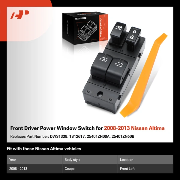Front Driver Power Window Switch for 2008-2013 Nissan Altima