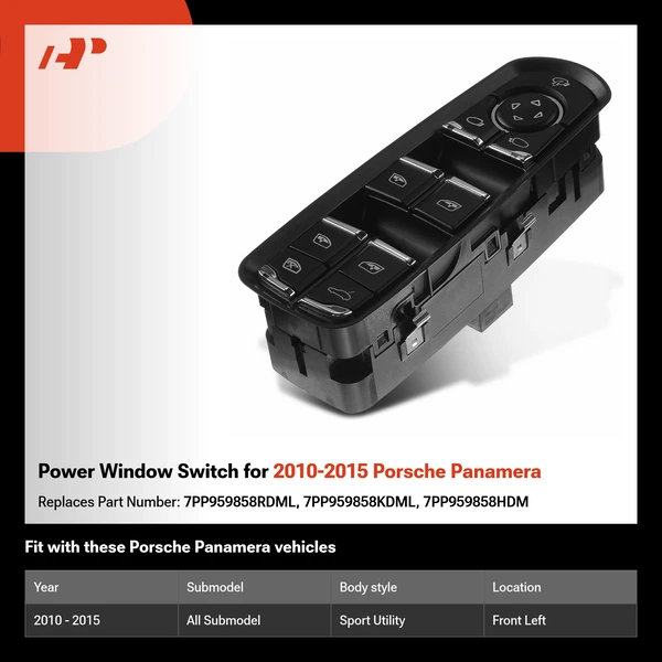 Power Window Switch for 2010-2015 Porsche Panamera
