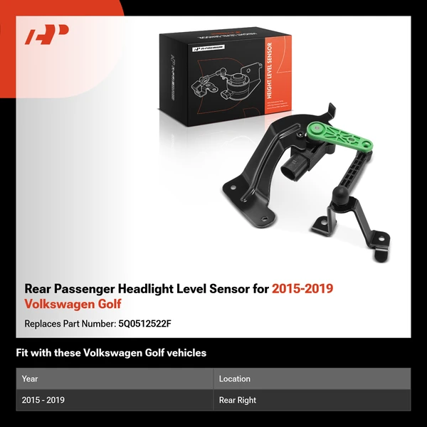 Rear Passenger Headlight Level Sensor for 2015-2019 Volkswagen Golf