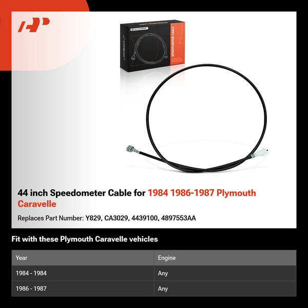 44 inch Speedometer Cable for 1984 1986-1987 Plymouth Caravelle