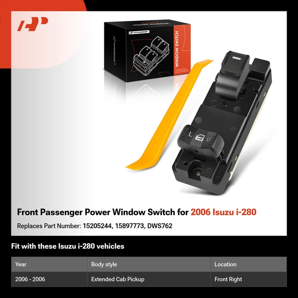 Front Passenger Power Window Switch for 2006 Isuzu i-280