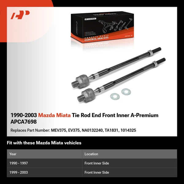 1990-2003 Mazda Miata Tie Rod End Front Inner A-Premium APCA7698