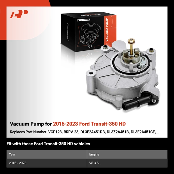 Vacuum Pump for 2015-2023 Ford Transit-350 HD