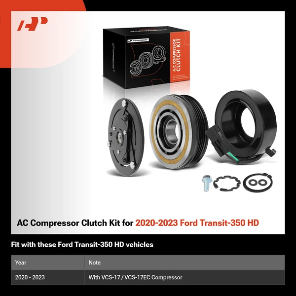 AC Compressor Clutch Kit for 2020-2023 Ford Transit-350 HD