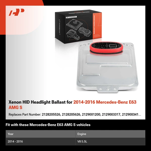 Xenon HID Headlight Ballast for 2014-2016 Mercedes-Benz E63 AMG S