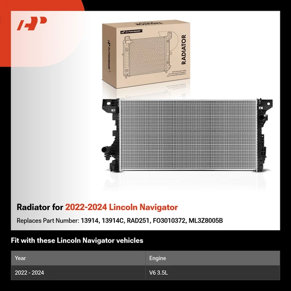 Radiator for 2022-2024 Lincoln Navigator