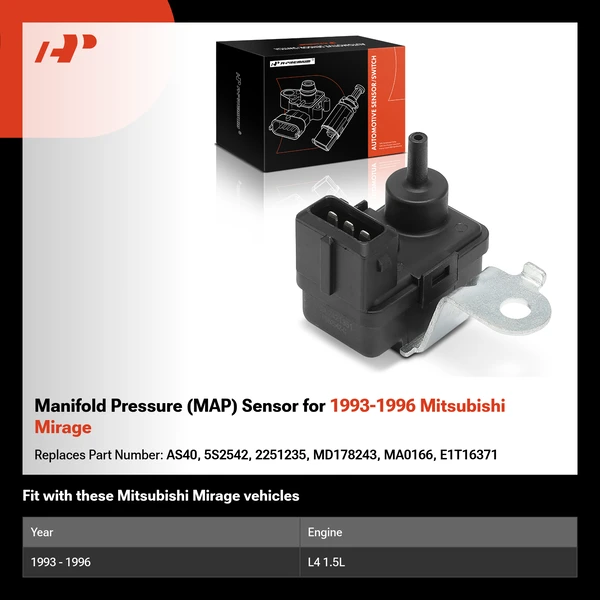 Manifold Pressure (MAP) Sensor for 1993-1996 Mitsubishi Mirage