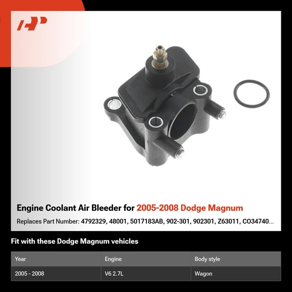 Engine Coolant Air Bleeder for 2005-2008 Dodge Magnum