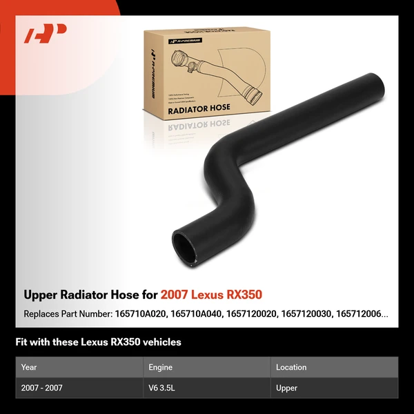 Upper Radiator Hose for 2007 Lexus RX350