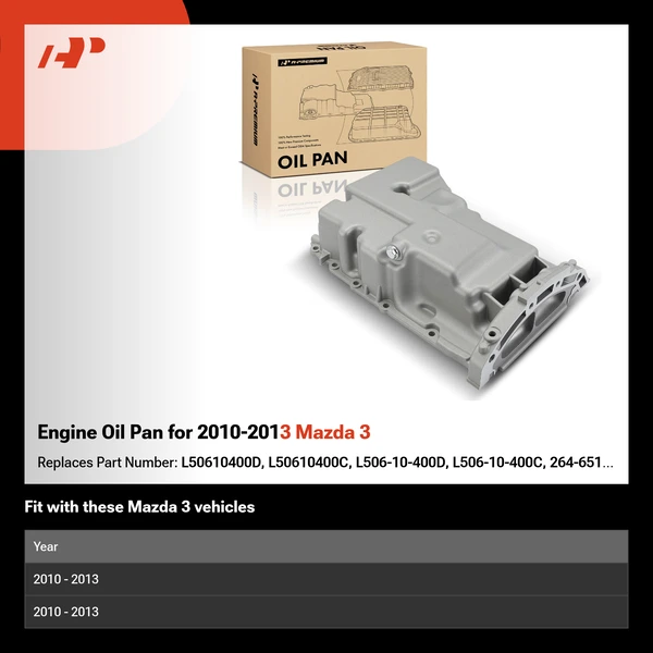 Engine Oil Pan for 2010-2013 Mazda 3