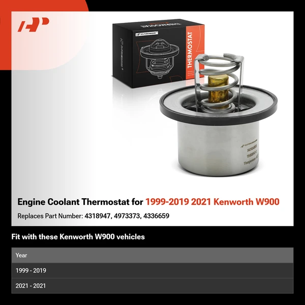 Engine Coolant Thermostat for 1999-2019 2021 Kenworth W900