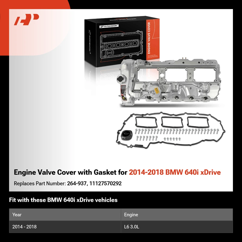 Engine Valve Cover with Gasket for 2014-2018 BMW 640i xDrive