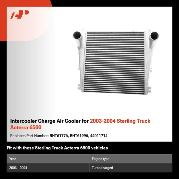 Intercooler Charge Air Cooler for 2003-2004 Sterling Truck Acterra 6500