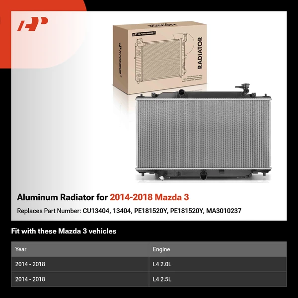 Aluminum Radiator for 2014-2018 Mazda 3