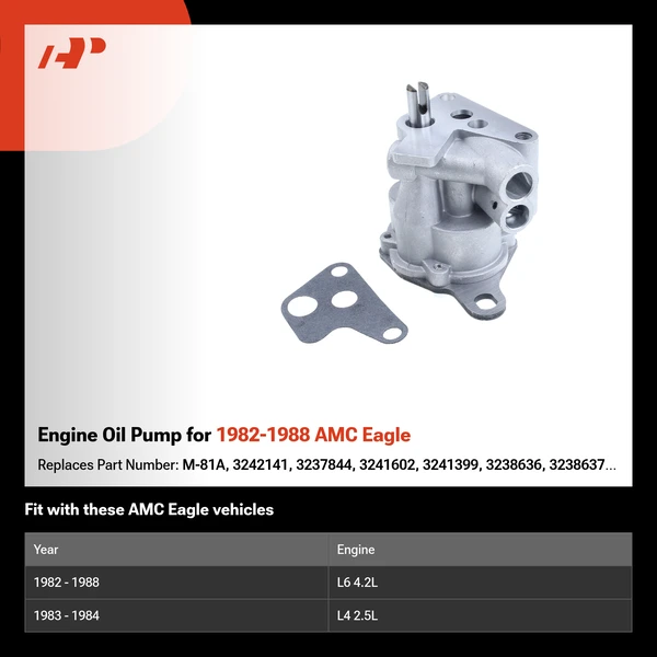Engine Oil Pump for 1982-1988 AMC Eagle