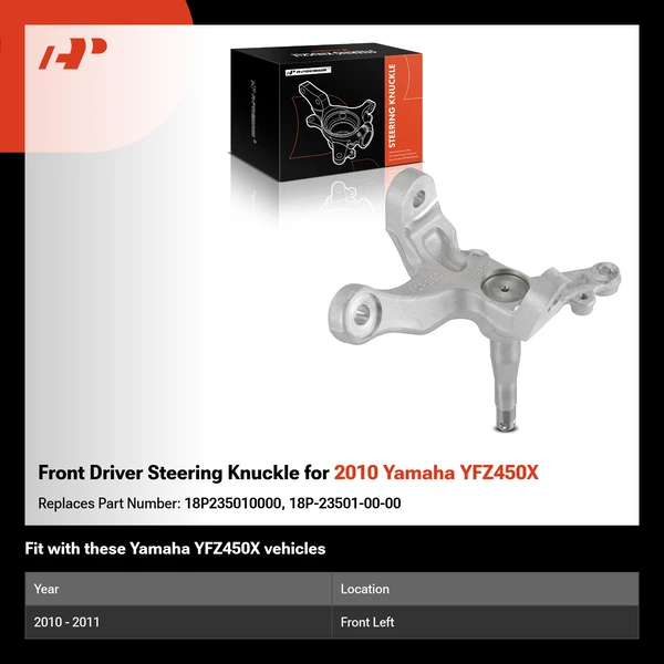 Front Driver Steering Knuckle for 2010 Yamaha YFZ450X