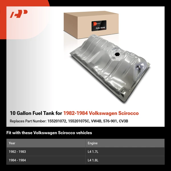 10 Gallon Fuel Tank for 1982-1984 Volkswagen Scirocco