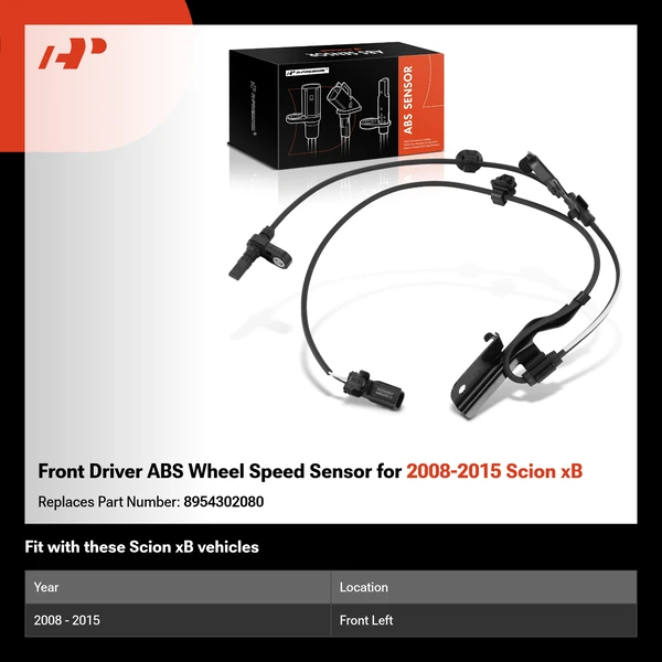 Front Driver ABS Wheel Speed Sensor for 2008-2015 Scion xB