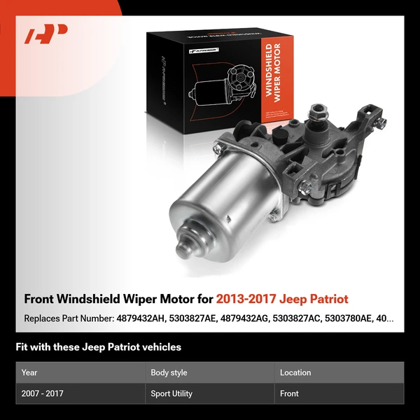 Front Windshield Wiper Motor for 2013-2017 Jeep Patriot