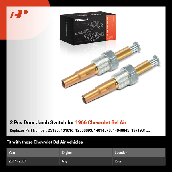 2 Pcs Door Jamb Switch for 1966 Chevrolet Bel Air