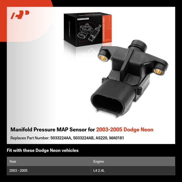 Manifold Pressure MAP Sensor for 2003-2005 Dodge Neon