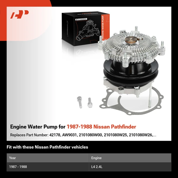 Engine Water Pump for 1987-1988 Nissan Pathfinder