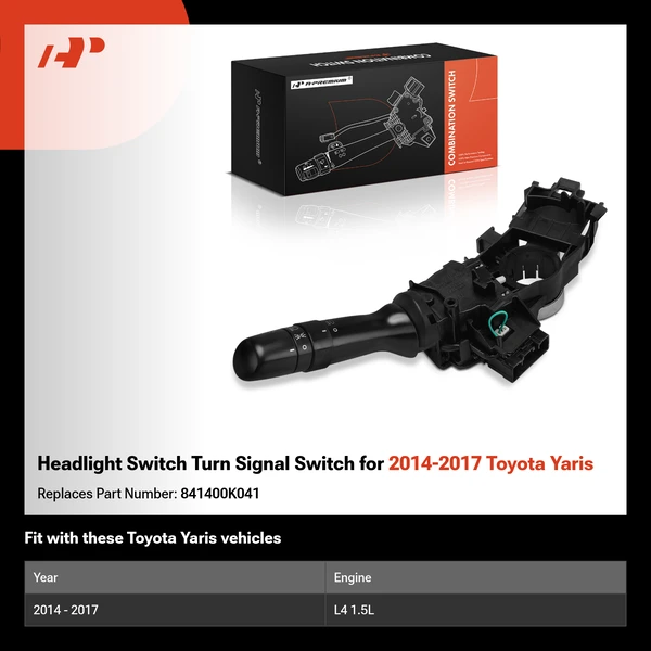 Headlight Switch Turn Signal Switch for 2014-2017 Toyota Yaris