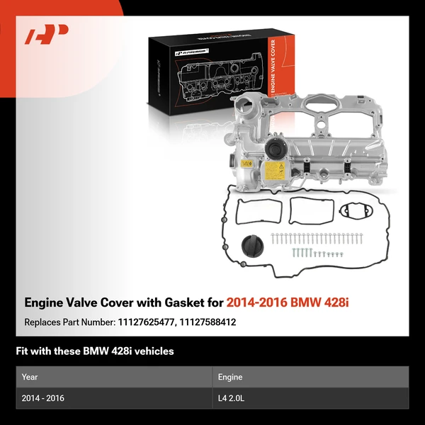 Engine Valve Cover with Gasket for 2014-2016 BMW 428i