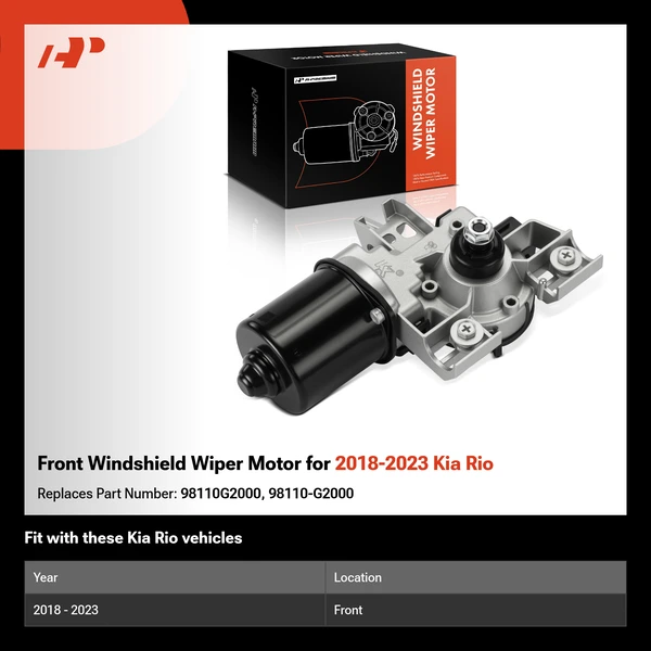 Front Windshield Wiper Motor for 2018-2023 Kia Rio
