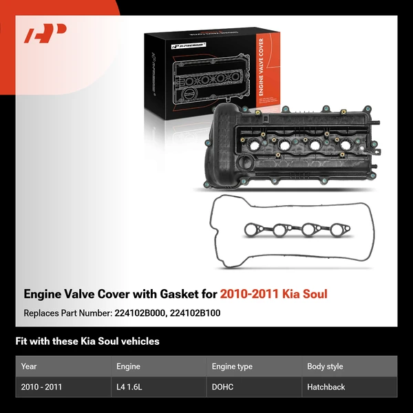 Engine Valve Cover with Gasket for 2010-2011 Kia Soul