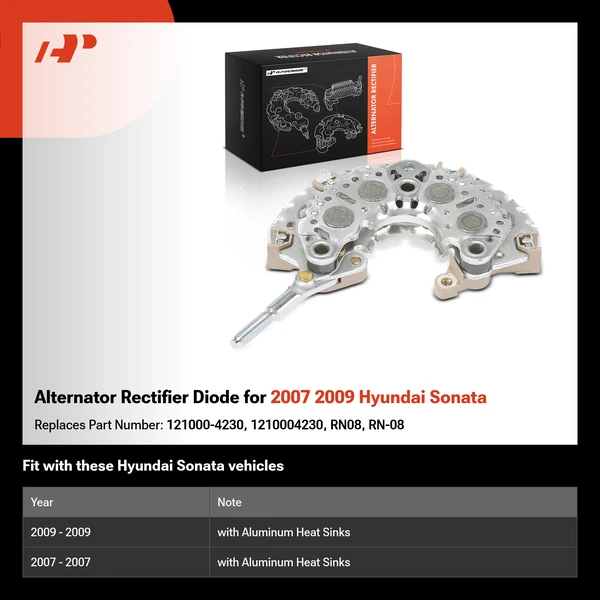 Alternator Rectifier Diode for 2007 2009 Hyundai Sonata