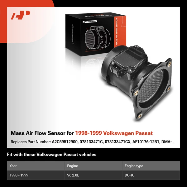 Mass Air Flow Sensor for 1998-1999 Volkswagen Passat