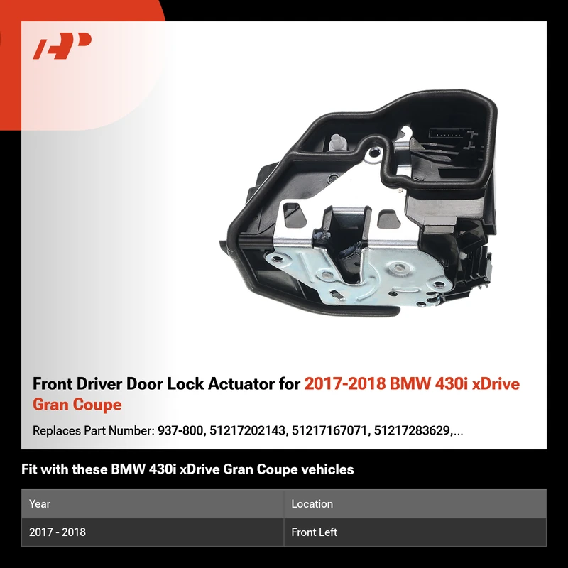 Front Driver Door Lock Actuator for 2017-2018 BMW 430i xDrive Gran Coupe