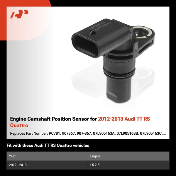 Engine Camshaft Position Sensor for 2012-2013 Audi TT RS Quattro